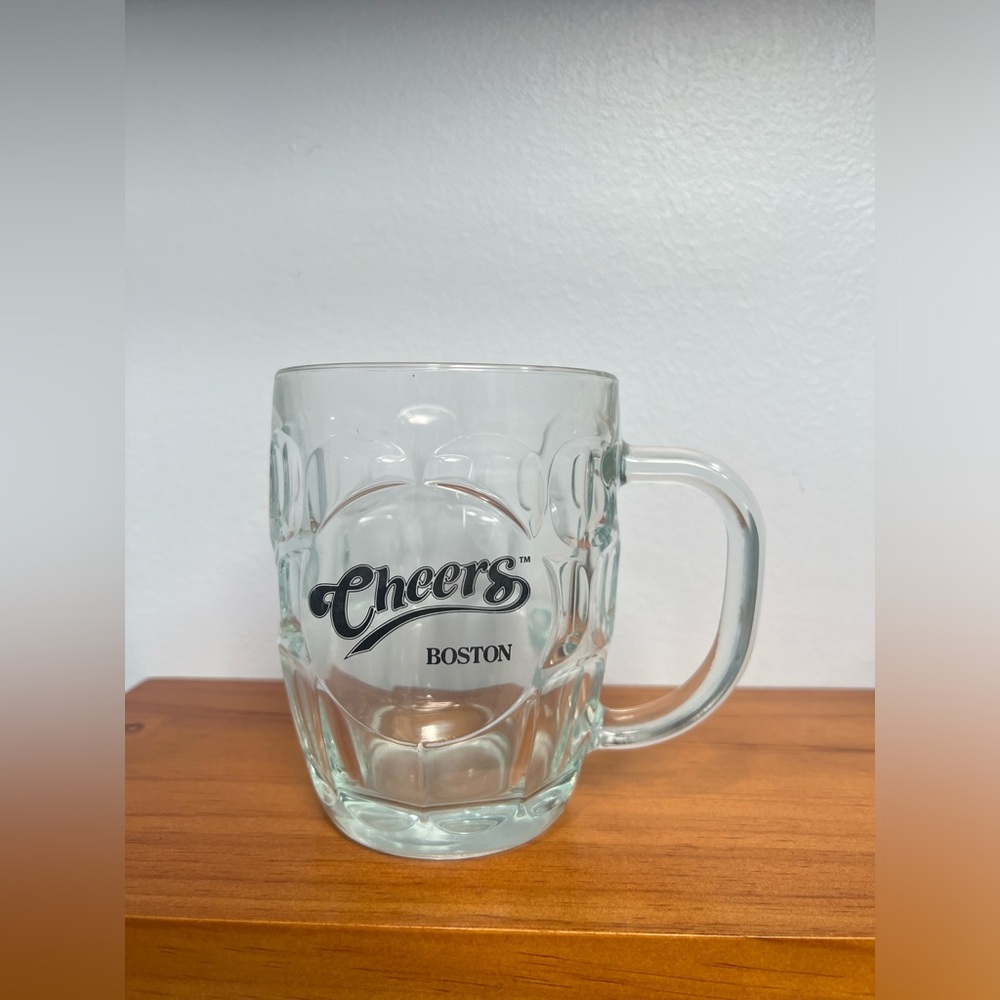 CHEERS TV Show Dimpled Glass Beer Mug  Pre Loved EXCELLENT